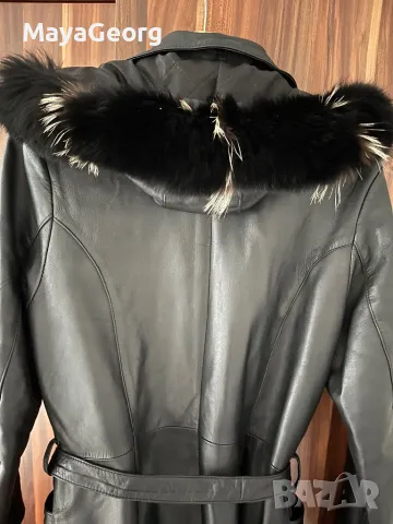 Дамско дълго яке от естествена кожа, снимка 2 - Якета - 47957974