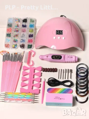 Комплект за маникюр uv led печка електрическа пила 