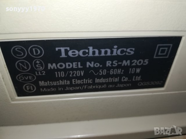 TECHNICS RS-M205 DECK MADE IN JAPAN-ВНОС SWISS LNV2706231346, снимка 16 - Декове - 41370425
