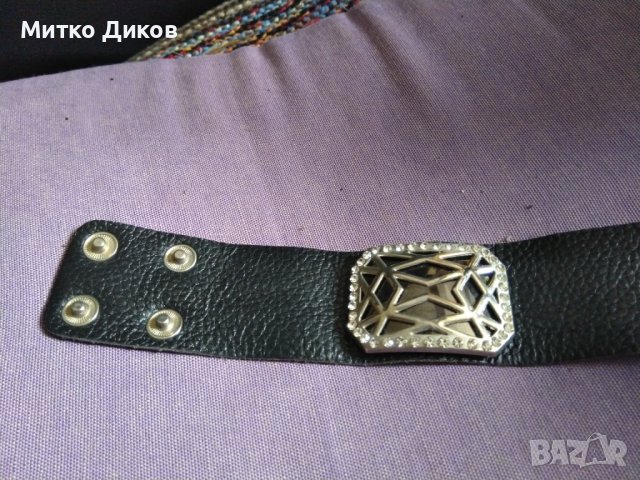 Гривна верижка за ръка женска естествена кожа 2225х38мм -40камъчета и и нскрустация, снимка 6 - Гривни - 40384624