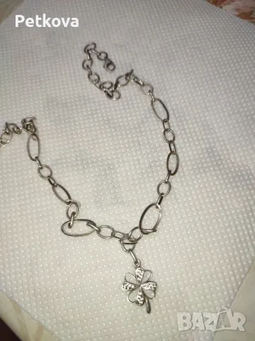 Дамско сребърно колие, снимка 5 - Колиета, медальони, синджири - 47464449