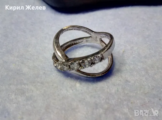 ФЕШЪН АРТ СКЪПОЦЕНЕН СРЕБЪРЕН ПРЪСТЕН РОДИЛАНО СРЕБРО 925 с ФАСЕТИРАНИ БЛЕСТЯЩИ ЦИРКОНИ 47578, снимка 12 - Пръстени - 50354698