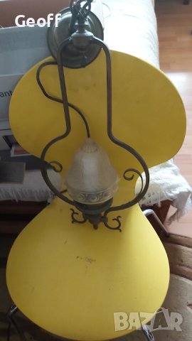 Vintage Decorative, bronze , electrified Ceiling Lamp, снимка 2 - Антикварни и старинни предмети - 41186600