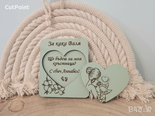 Покана за кръстник /кръстница–персонализирана покана за свето кръщение, снимка 2 - Покани - 53732370
