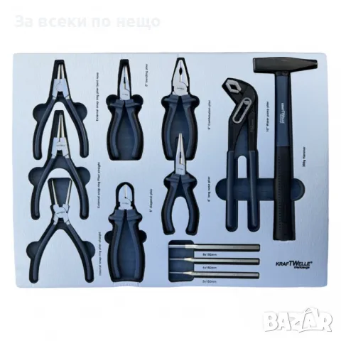 Количка с метален плот със 7 чекмеджета ,6 от които са пълни с инструменти KRAFTWELLE , XXL-05, снимка 7 - Други инструменти - 50328194