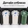 Покер комплект Texas Hold'em с 200 жетона, 2 тестета карти, игрално платно и метална кутия, снимка 5