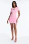 Лятна Млечно Розова Мини Рокля - Бранд FASHION NOVA, снимка 2