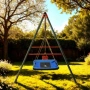 Двойна градинска люлка - класическа и щъркелово гнездо - гарантиран релакс и забавление, снимка 6
