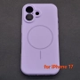 iPhone 17 гръб силиконов MagSafe лилав, снимка 2