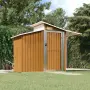 vidaXL Градинска барака кафява 270x130x208,5 см поцинкована стомана（SKU: 316245）, снимка 2