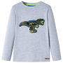 Детска тениска с дълъг ръкав, сив меланж, 116（SKU:13261, снимка 1 - Детски тениски и потници - 44834000