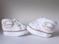Персонализирани плетени обувки за бебе, снимка 1 - Детски пантофи - 40622448