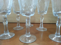Ретро стъклени чаши гравирани , снимка 9