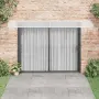 vidaXL Навес за врата, сиво и прозрачно, 400x75 см, поликарбонат, снимка 3