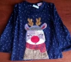 Бебешка блузка с коледен мотив /еленчето Рудолф /, снимка 1