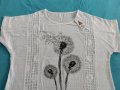 Нова бяла блуза с глухарчета XXL, снимка 3