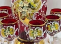 Murano Italy   Circa 1957  Bischoff Cordials Venetian Italian set with  Ruby Red end 18 k Gold  , снимка 6