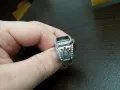 Iced Cult Silver - мъжки пръстен много красив стомана 316L за съчетаване с часовници часовник !, снимка 7
