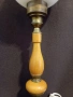 Красива старинна лампа с бял стъклен абажур, снимка 3