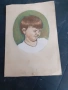 Стара майсторска рисунка с пастели - картина портрет момче, снимка 1
