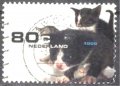 Клеймована марка Фауна Котки 1998 от Нидерландия, снимка 1 - Филателия - 35938824