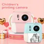Детска камера с функция за печат Детски фотоапарат с дисплей за моментни снимки Лилав, снимка 4