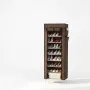 Шкаф за обувки 9 реда – 27 чифта, цип, кафяво/бежово, снимка 5