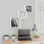 vidaXL Квадратни стенни рафтове, бели, 68x15x68 см, инженерно дърво, снимка 2