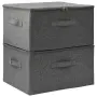 vidaXL Кутии за съхранение, 2 бр, текстил, 43x34x23 см, антрацит, снимка 1