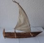 Дървена лодка с платна за декорация, морски декор, модел, макет, снимка 4