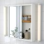 Шкаф за баня с 2 плъзгащи се огледални вратички