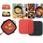 3917 Силиконова подложка за Air Fryer, квадрат, снимка 3