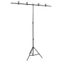 vidaXL T-образна стойка за фон, черна, 151x60x(70-200) см, снимка 1