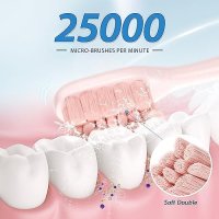 Нова Розова акумулаторна електрическа четка за зъби възрастни Грижа уста, снимка 2 - Други - 41832293