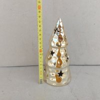 Златна порцеланова елха светеща, снимка 2 - Други ценни предмети - 41622117
