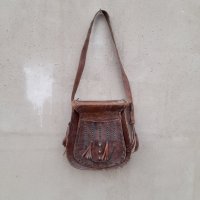 Стара дамска кожена чанта #8, снимка 1 - Антикварни и старинни предмети - 34166352
