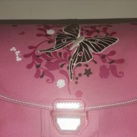 Анатомична раница herlitz, ученическа чанта, цвят: розов, снимка 2 - Раници - 33932319