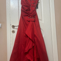 Нова дълга официална червена рокля размер S, снимка 1 - Рокли - 44647744