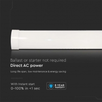 Линейно осветително тяло LED 10W 4000K 30см. V-TAC Samsung чип, снимка 9 - Лампи за таван - 36110761
