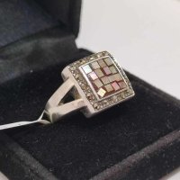 Сребърен пръстен с Опал-7,80гр/925, снимка 3 - Пръстени - 44477011