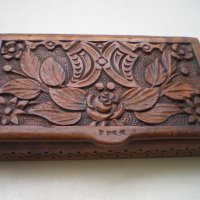 Дърворезба Стара кутия за дрънкулки ръчно направета , снимка 7 - Антикварни и старинни предмети - 41837677