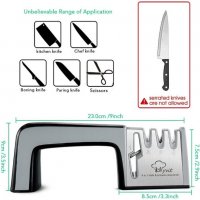 Уред за идеално наточване на ножове и ножици с ергономична дръжка и противоплъзгаща подложка, снимка 5 - Други - 39960353