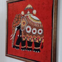 картина Слон от Шри Ланка 94 см х 82 см , снимка 1 - Картини - 39063899