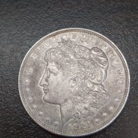Сребърна Монета 1921 ONE DOLLAR-Оригинална , снимка 3 - Нумизматика и бонистика - 44415960