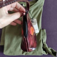НАМАЛЕНА - HANDMADE чантичка уникат от естествена кожа, снимка 4 - Чанти - 41084989