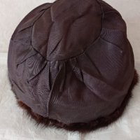 Дамска шапка от самурена кожа , снимка 5 - Други - 42569901