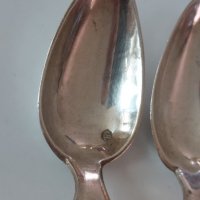 Две стари сребърни 900 проба Османски(Турски) лъжички/Лъжичка сребро 900/, снимка 6 - Аксесоари за кухня - 39705264