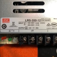 MEAN WELL LRS-350-12 348W 12V 29 Amp Марково стабилизирано захранване, снимка 6 - Други - 40697545