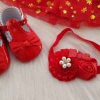 Червени бебешки буйки 12-18 месеца, снимка 5 - Бебешки обувки - 34830954
