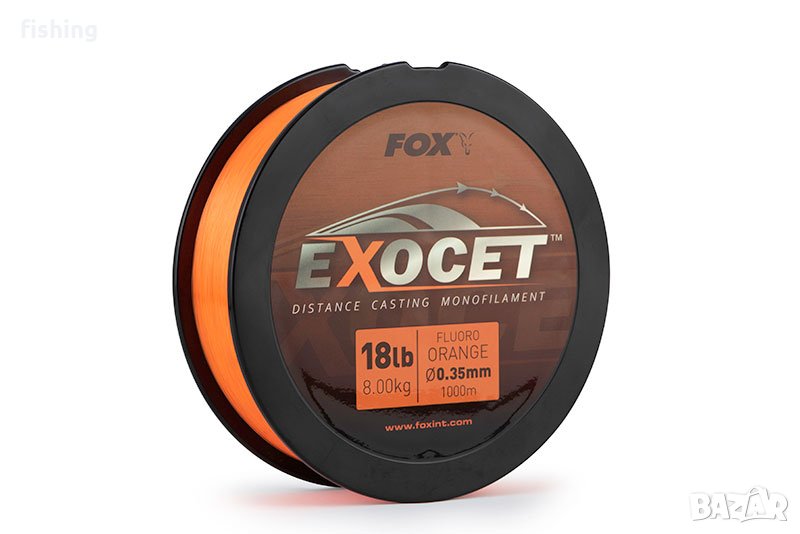 Шаранско влакно Fox Exocet Fluoro Orange Mono 1000м, снимка 1